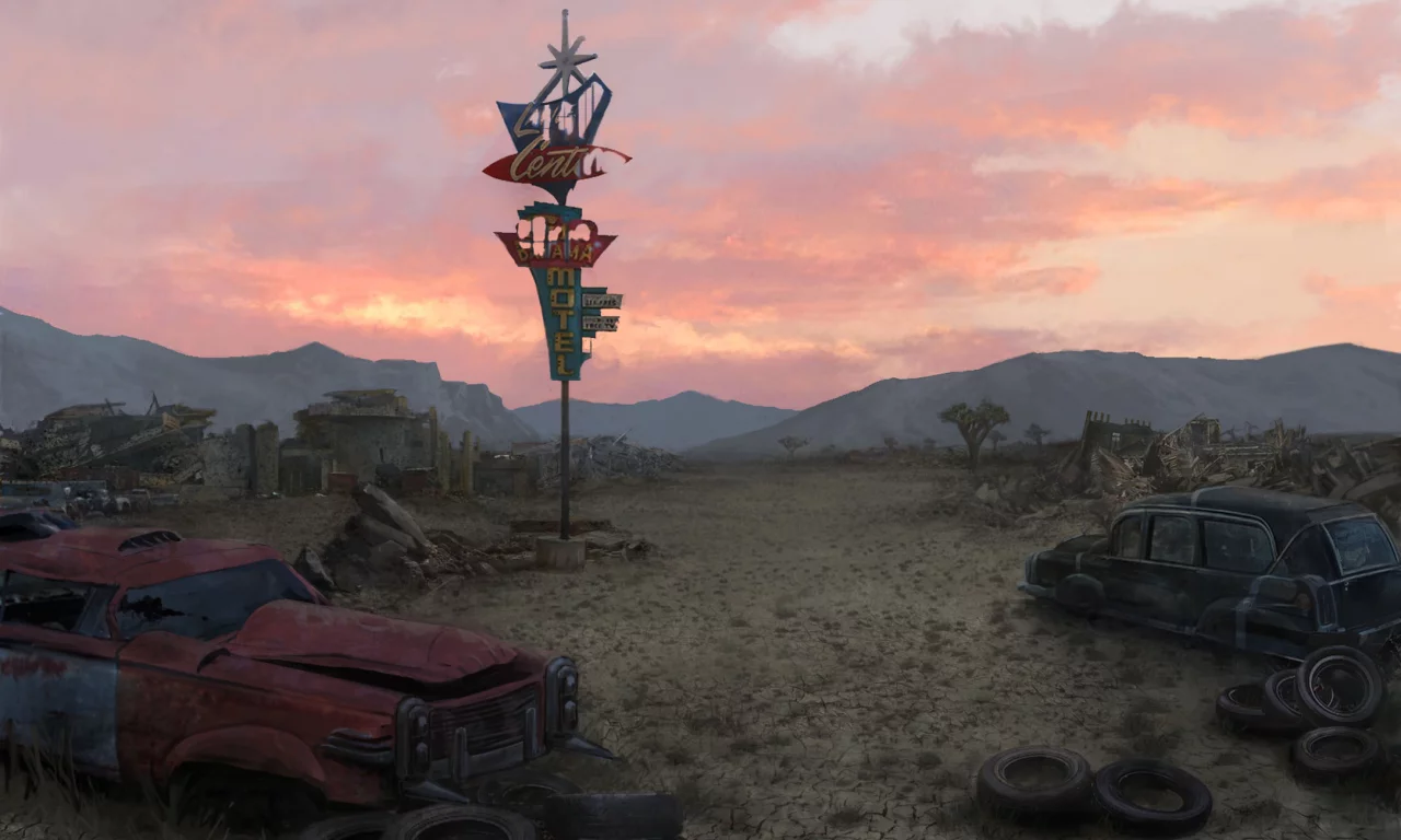 car, motel, 3, fallout