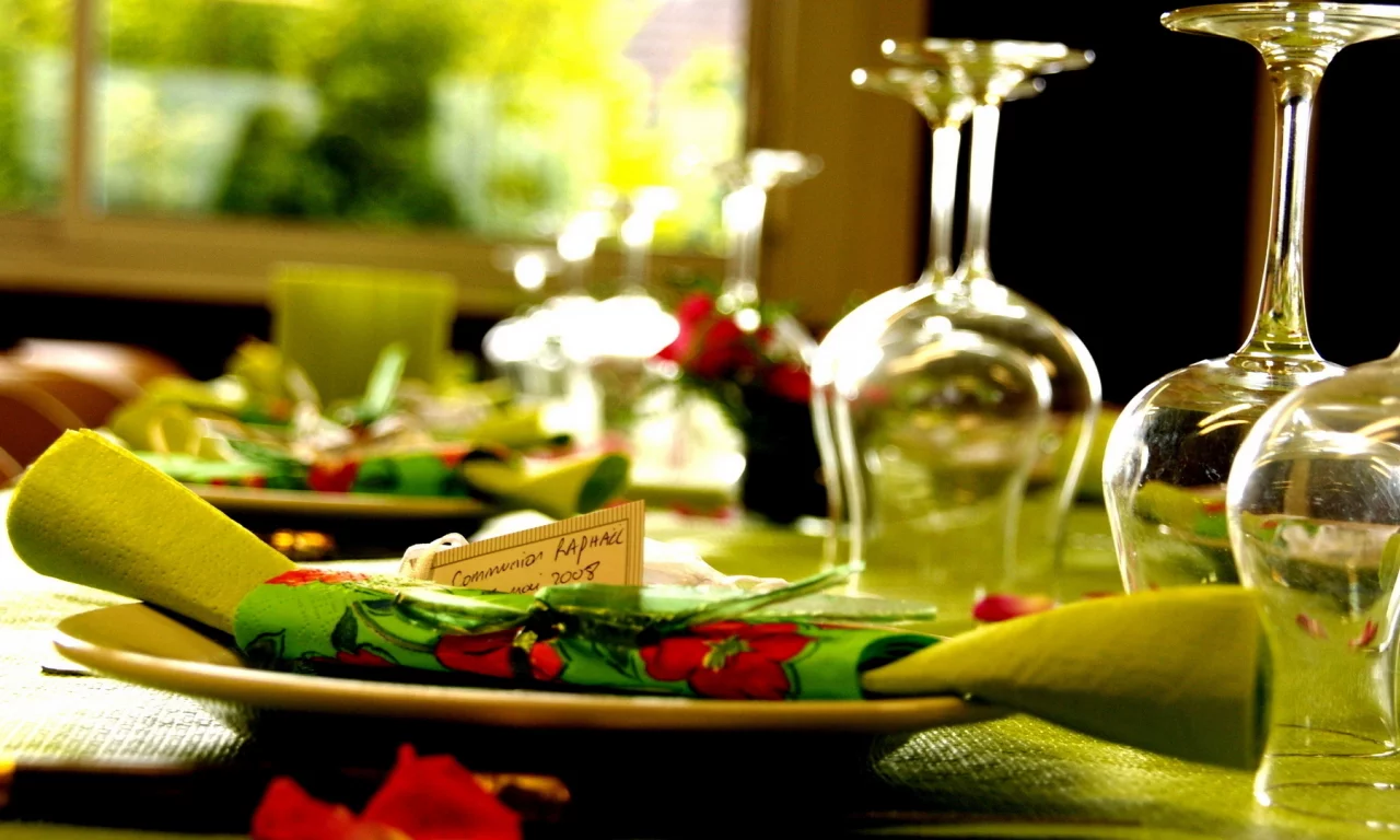 салфетка, макро, glasses, бокалы, macro, serviette, тарелка, стол, 1920x1080, plate, table