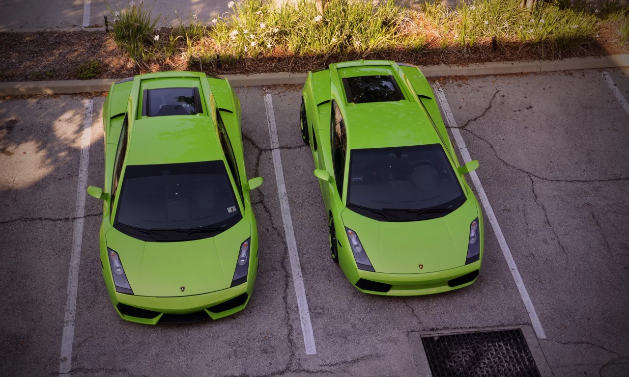 парковка, lamborghini gallardo, фары, близняшки