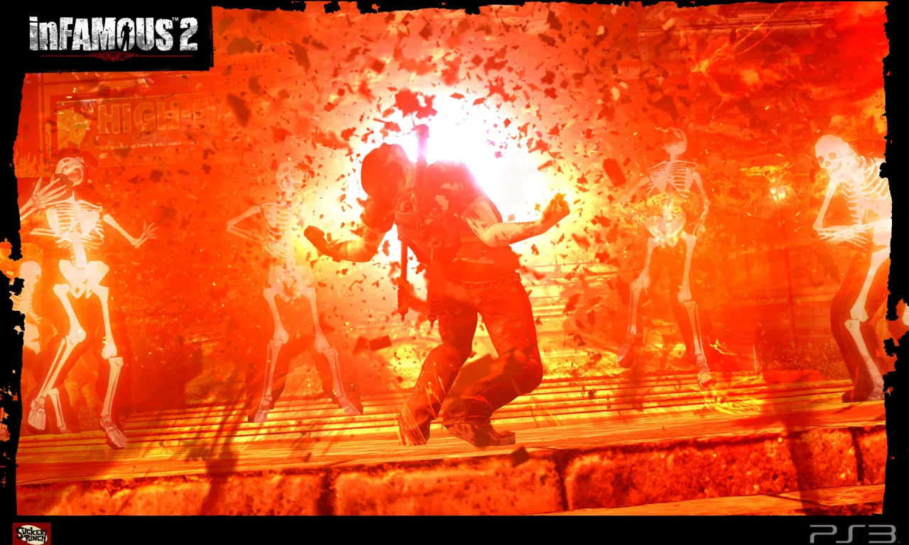 cole mcgrath, infamous 2, x-ray, рентген, взрыв