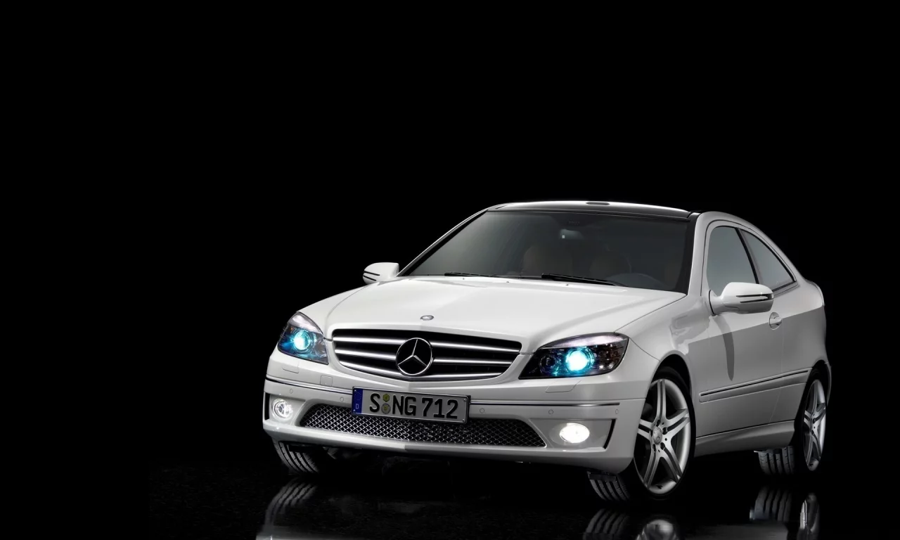 фары, черный, фон, синие, mersedec, benz