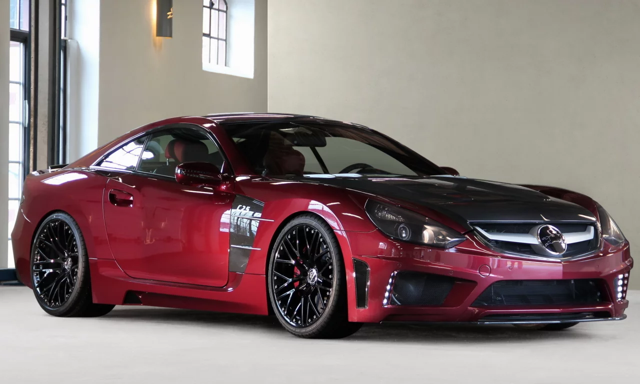 красный, сл класс, красный, r230, red, royale, отражение, мерседес бенц, carlsson, mercedes-benz, блеск, sl-klasse, передняя часть, c25