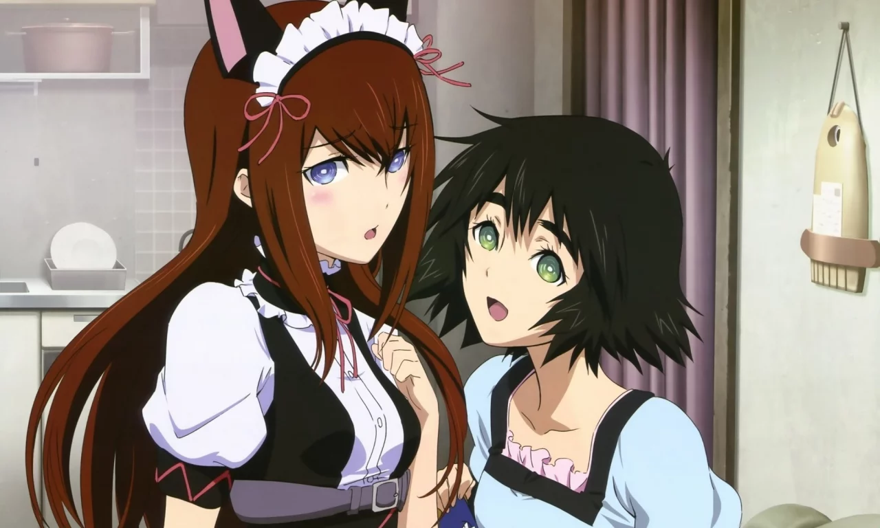 steins;gate, курису макисе, моюри, врата штайнера, ассистентка