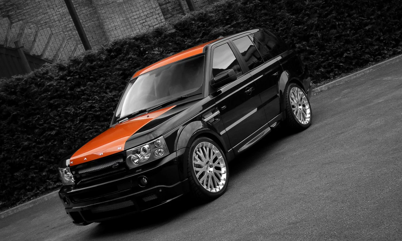 vesuvius, kahn, rover, range, рендж ровер, project, чёрный, sport, оранжевая полоса, black