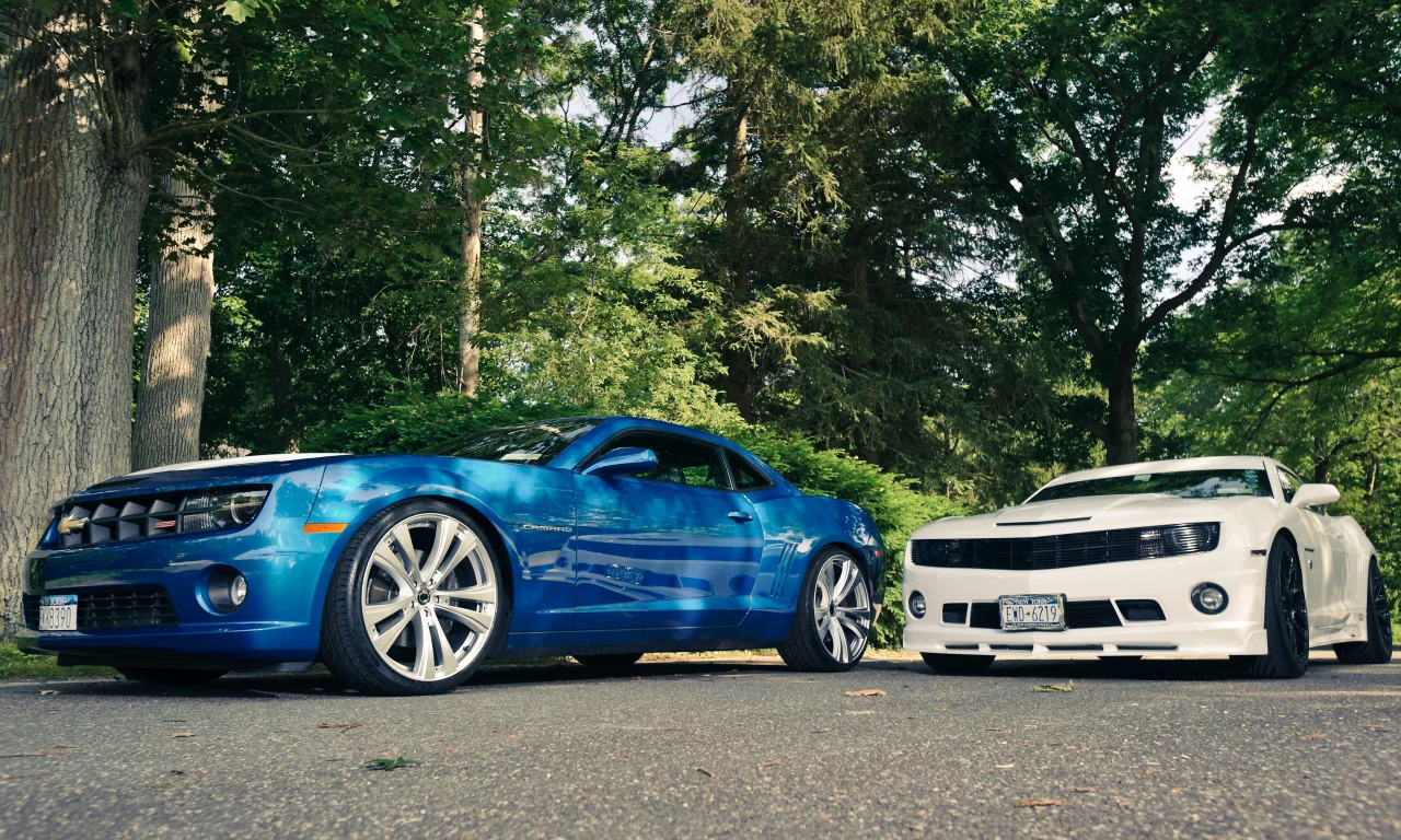 chevrolet, white, camaro, cordon, blue, шевроле, cr-1, белый, камаро, ss, синий, деревья