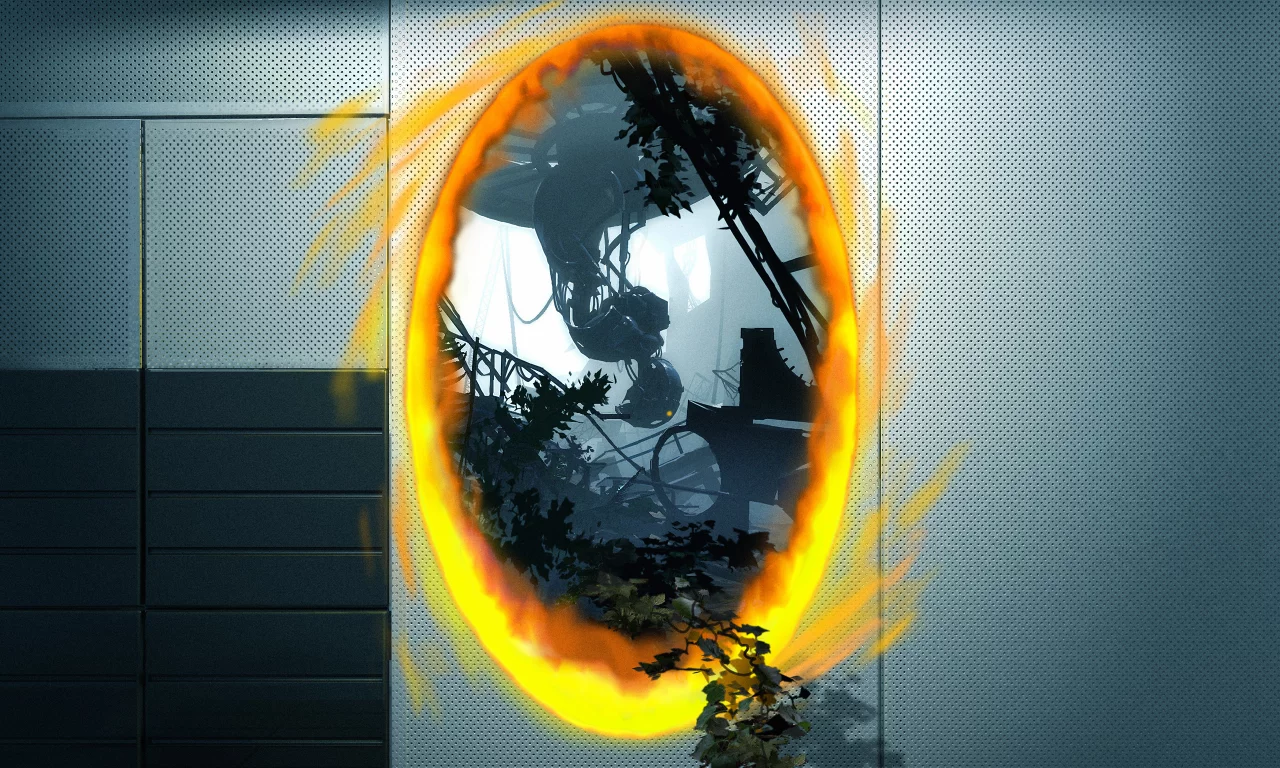 orange, portal 2, glados
