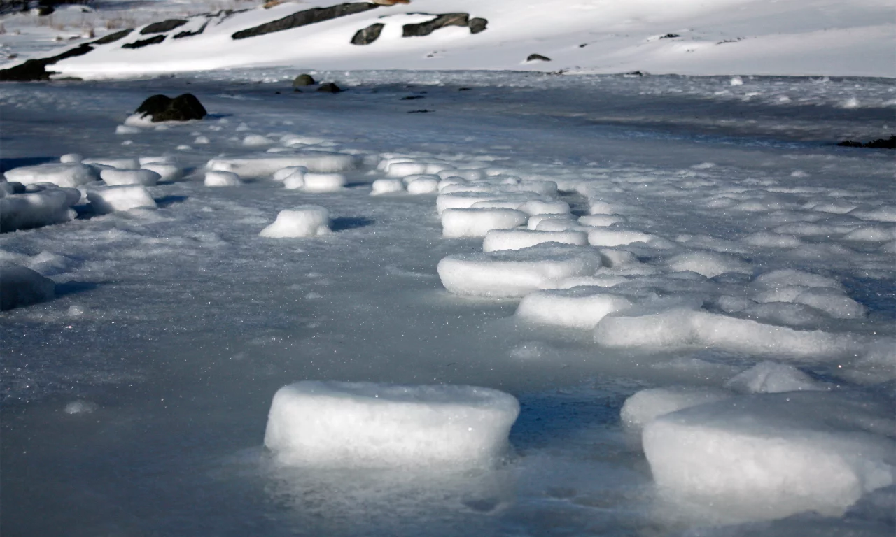лед, iceblocks, зима, река