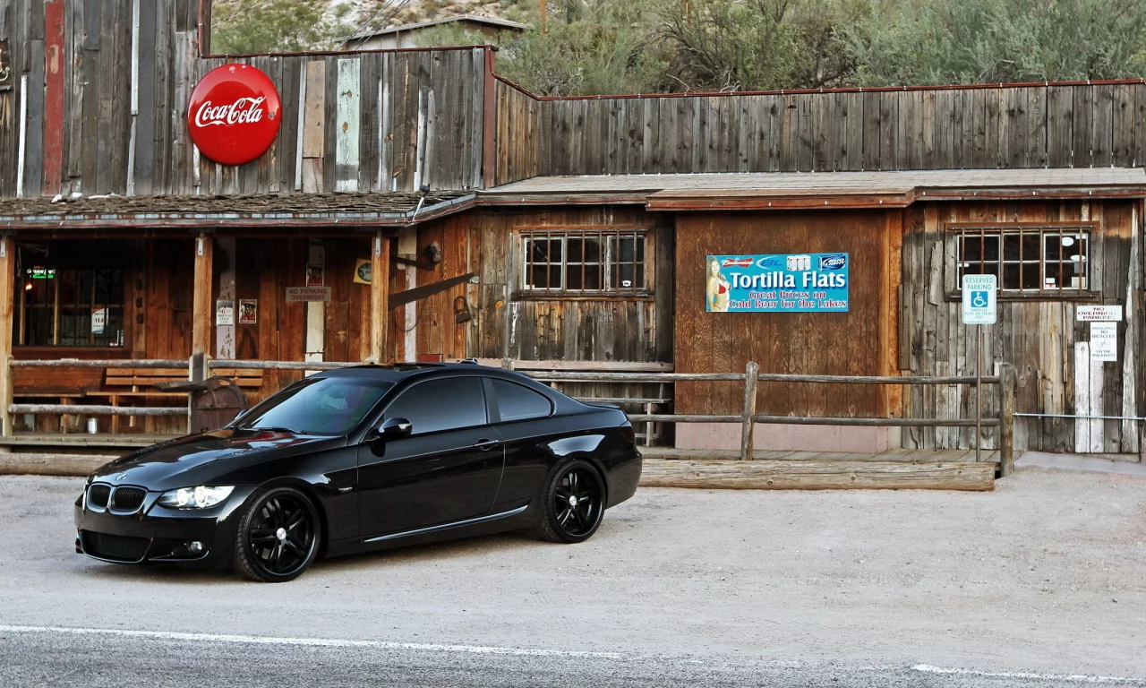 дорога, черный, 3 series, тюнинг, bmw, бмв, купе, салун