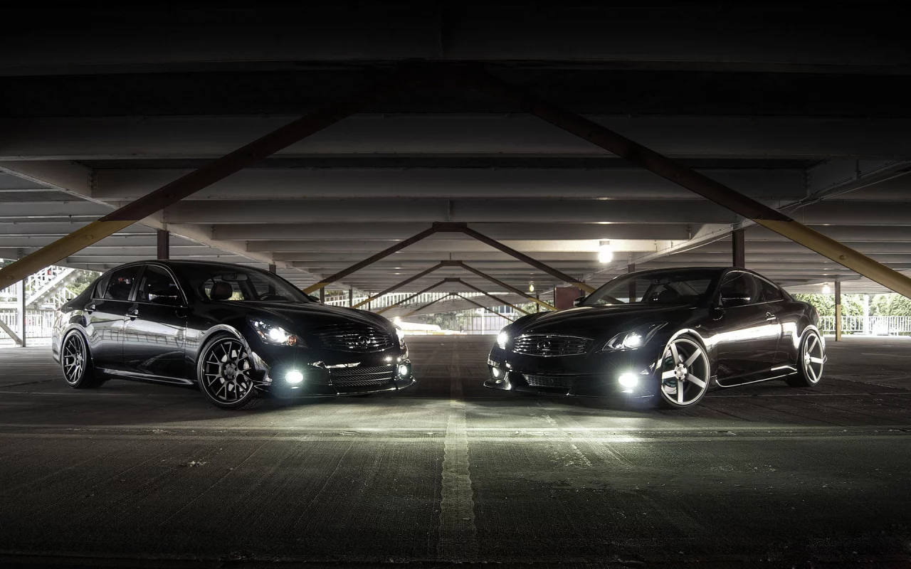 infiniti, инфинити, чёрный, гараж