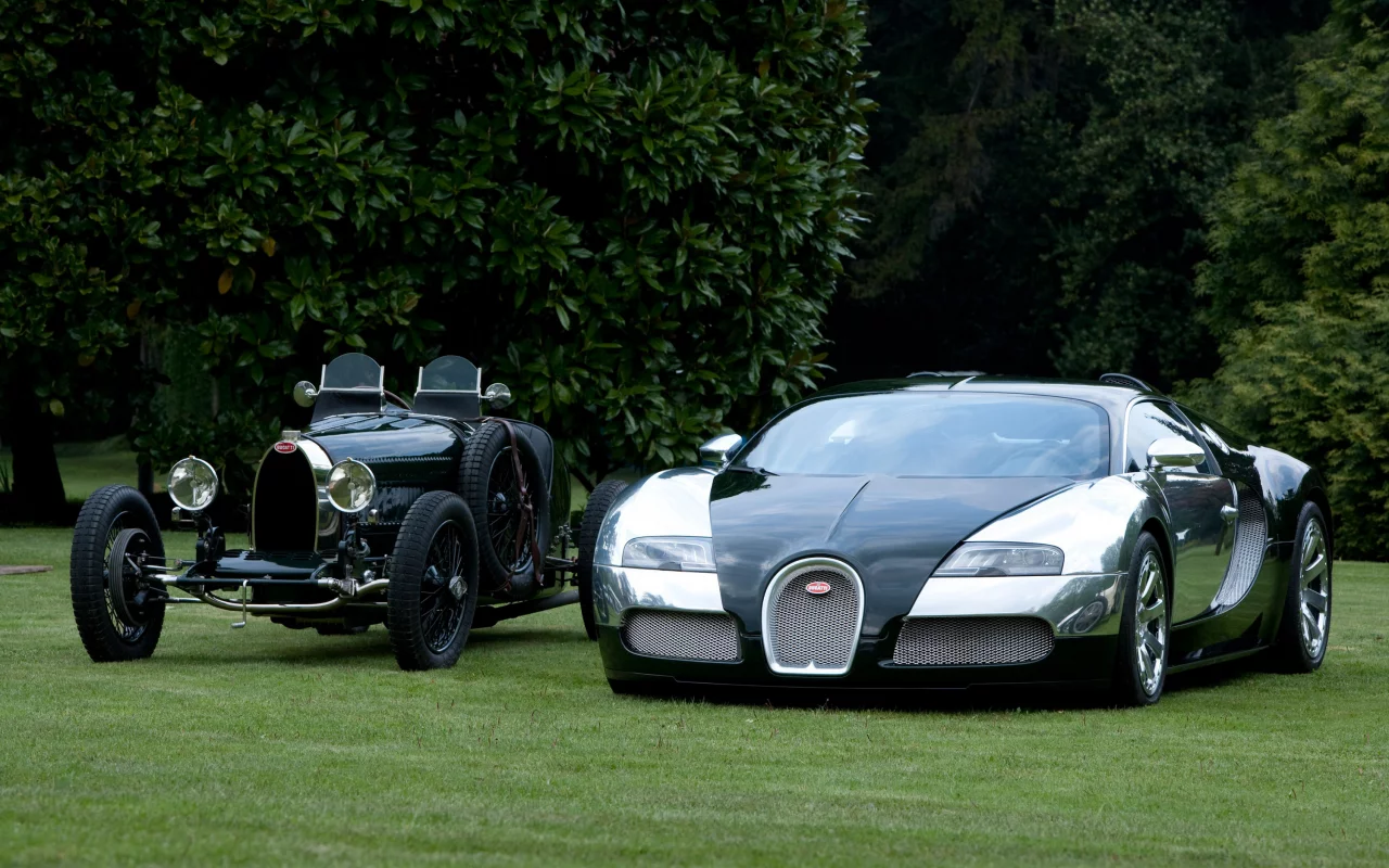 bugatti veyron, bugatti grand prix, природа, черный