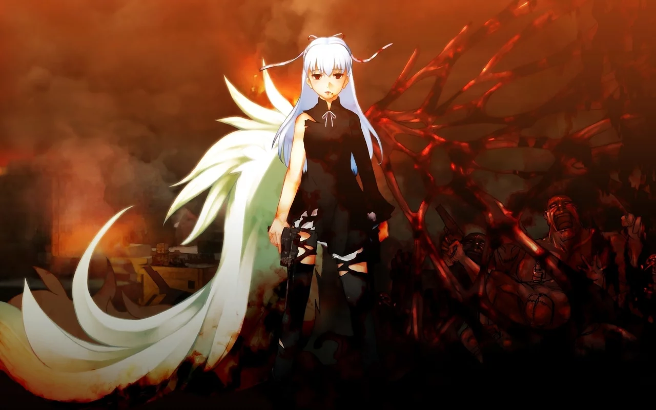 оружие, tenshi no nichou kenjuu, девушка, ангел, демон, game, кровь, henri