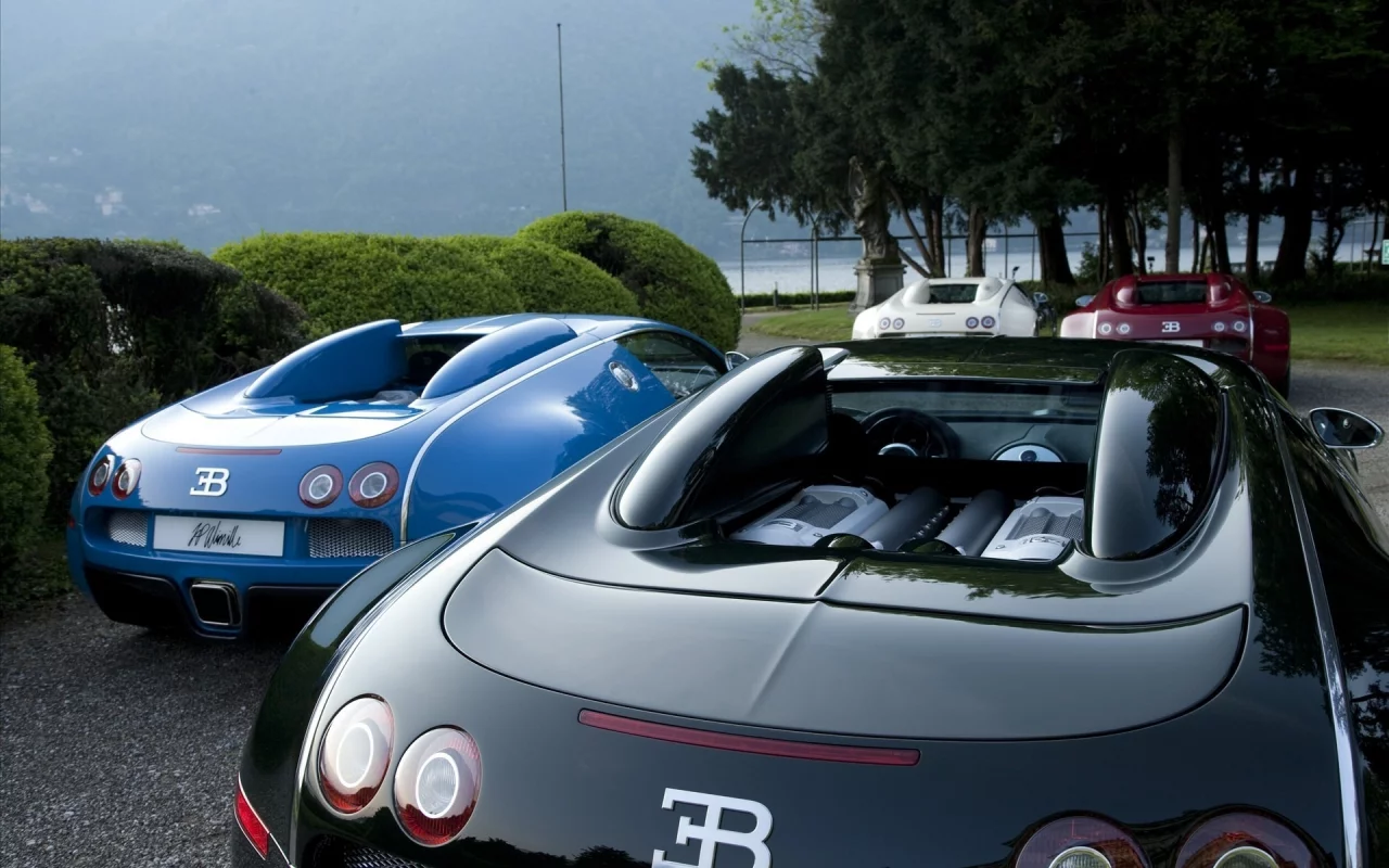 red, озеро, editions, blue, bugatti, veyron, black, white, centenaire