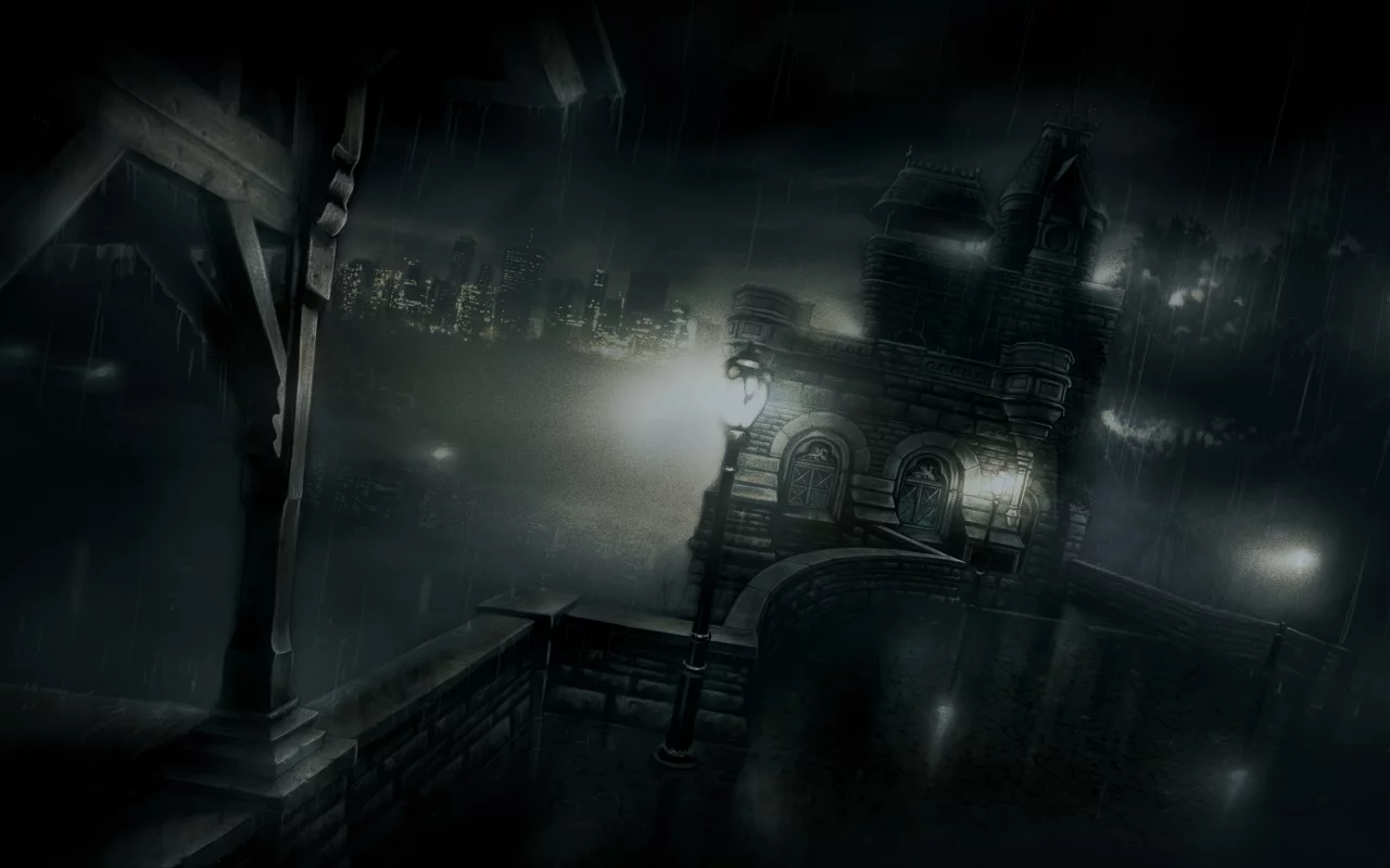 ночь, нью йорк, замок, alone in the dark