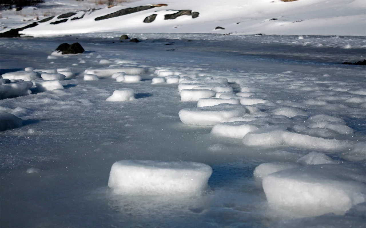 лед, iceblocks, зима, река