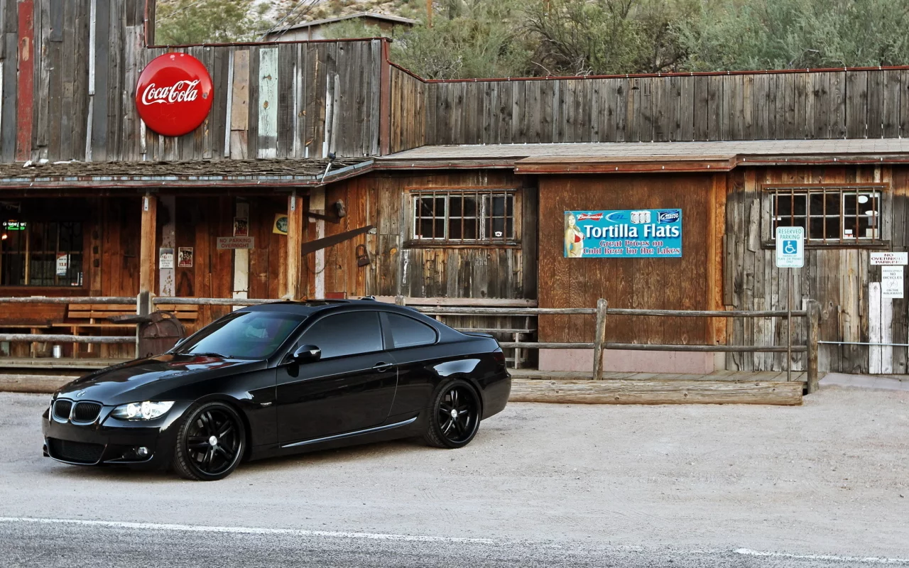дорога, черный, 3 series, тюнинг, bmw, бмв, купе, салун
