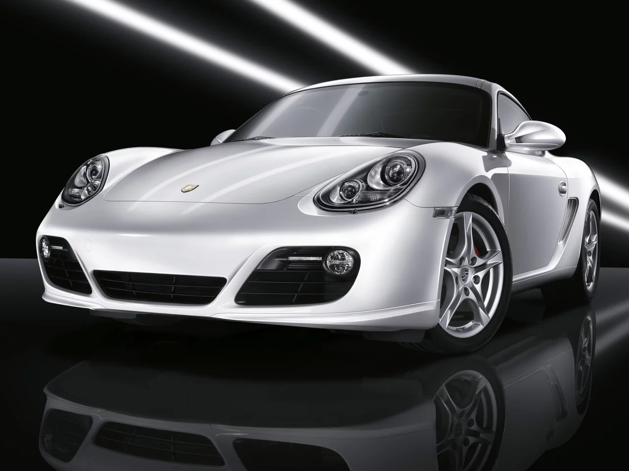 cayman, отражение, лучи, porsche, авто