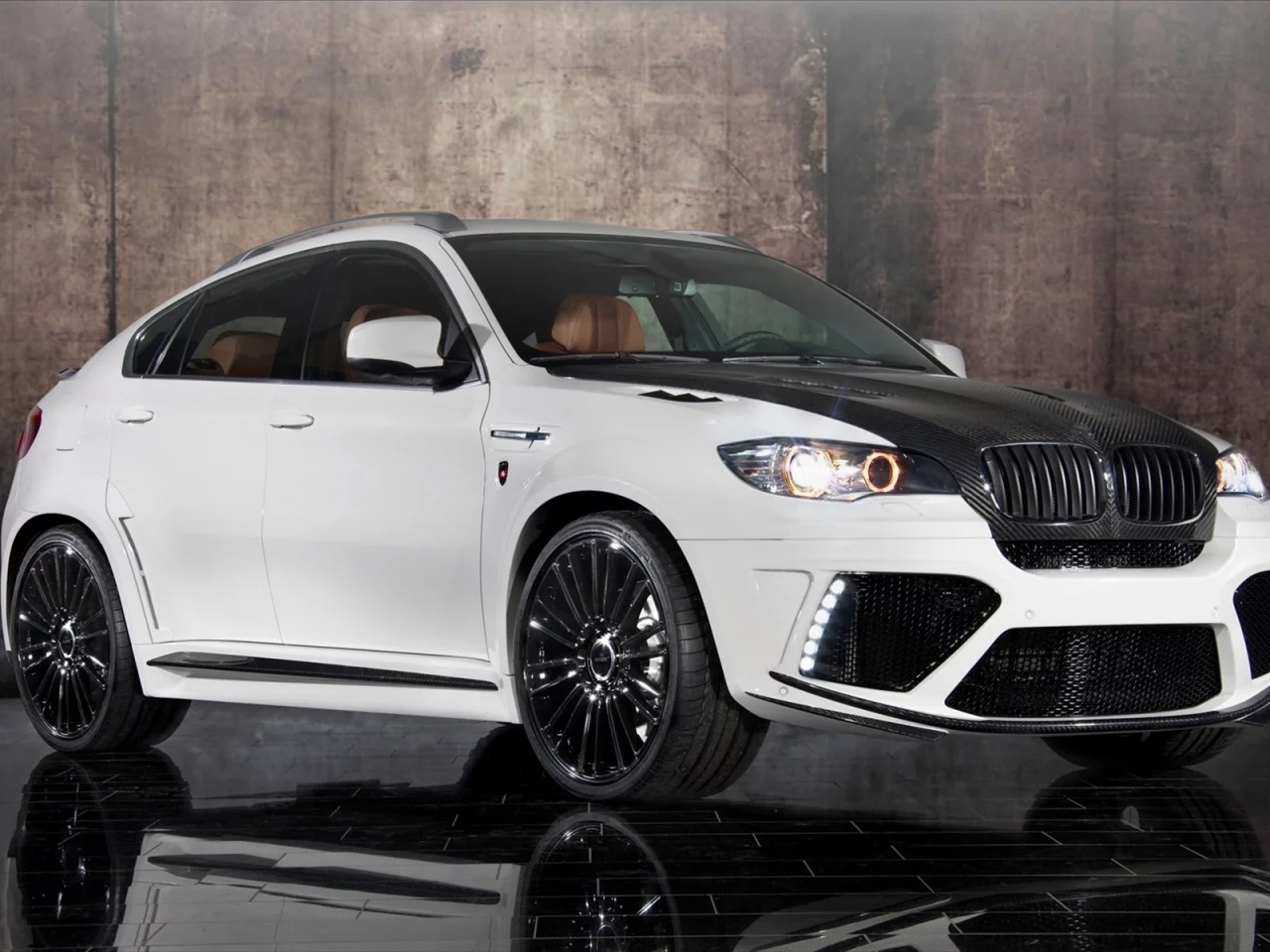 x6, отражение, карбоновый капот, bmw, mansory