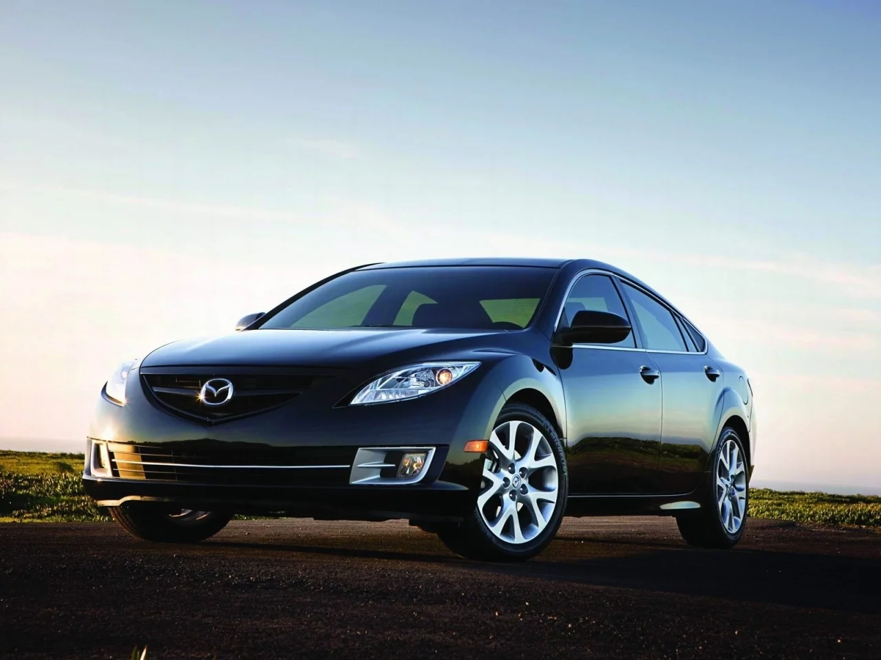 mazda, шесть, небо, мазда, 6, закат