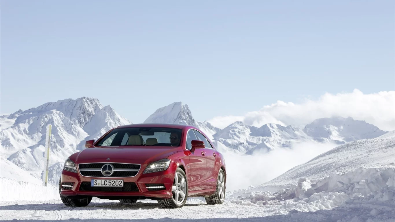 снег, cls class, benz, cls 350cdi 4matiс, зимние обои, mercede, мерседесы, зима, авто обои