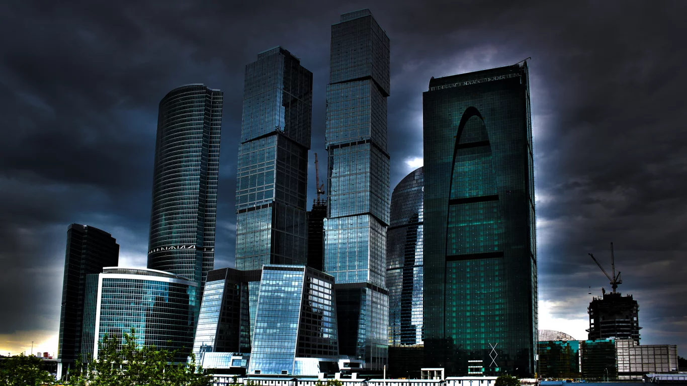 высотки, стройка, дома, стекло, окна, краны, здания