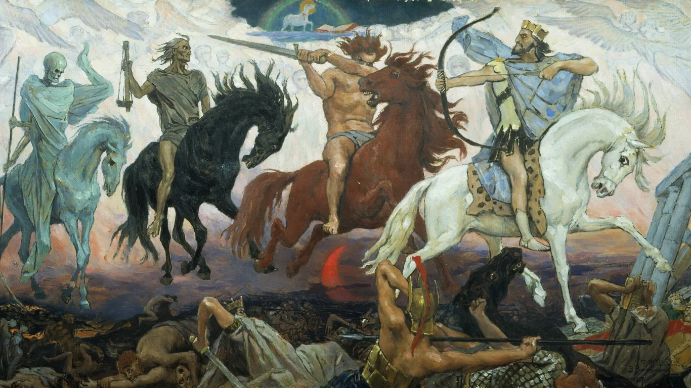 воины апокалипсиса, картина, всадники, васнецов