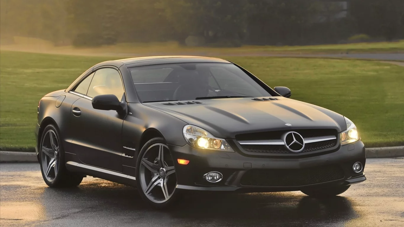 мерседесы, тачки, чёрный, чёрные машины, mercedes, мерины, cars wallpapers 1920x1200, benz sl550, авто обои