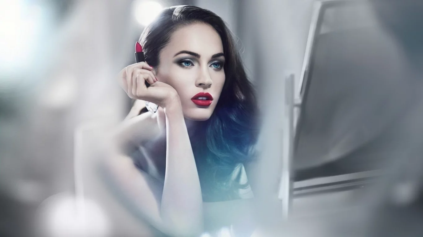 megan fox, лицо, взгляд, помада