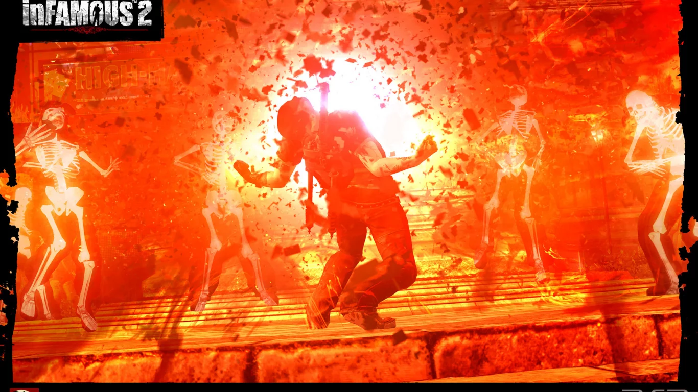 cole mcgrath, infamous 2, x-ray, рентген, взрыв