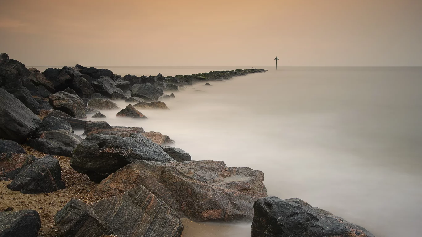 море, камни, берег, морской пейзаж, коса