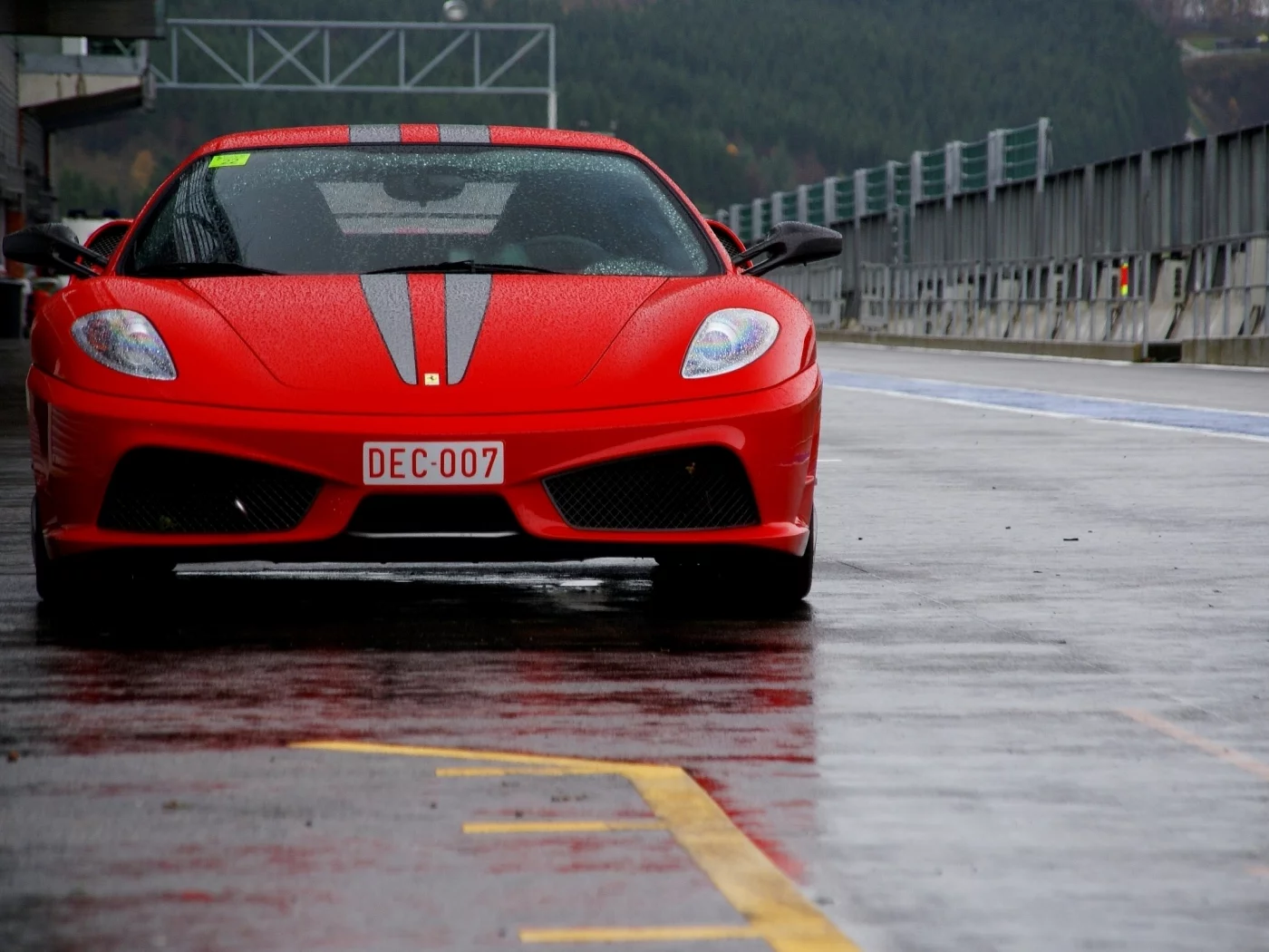 ferrari f430 scuderia, капли, боксы, трек