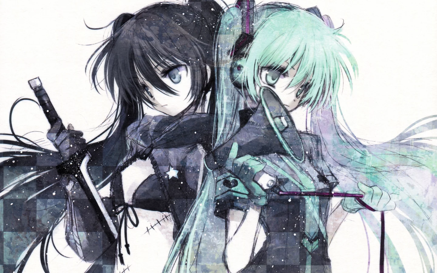 vocaloid, hatsune miku, black rock shooter, хацуне мику, вокалоид