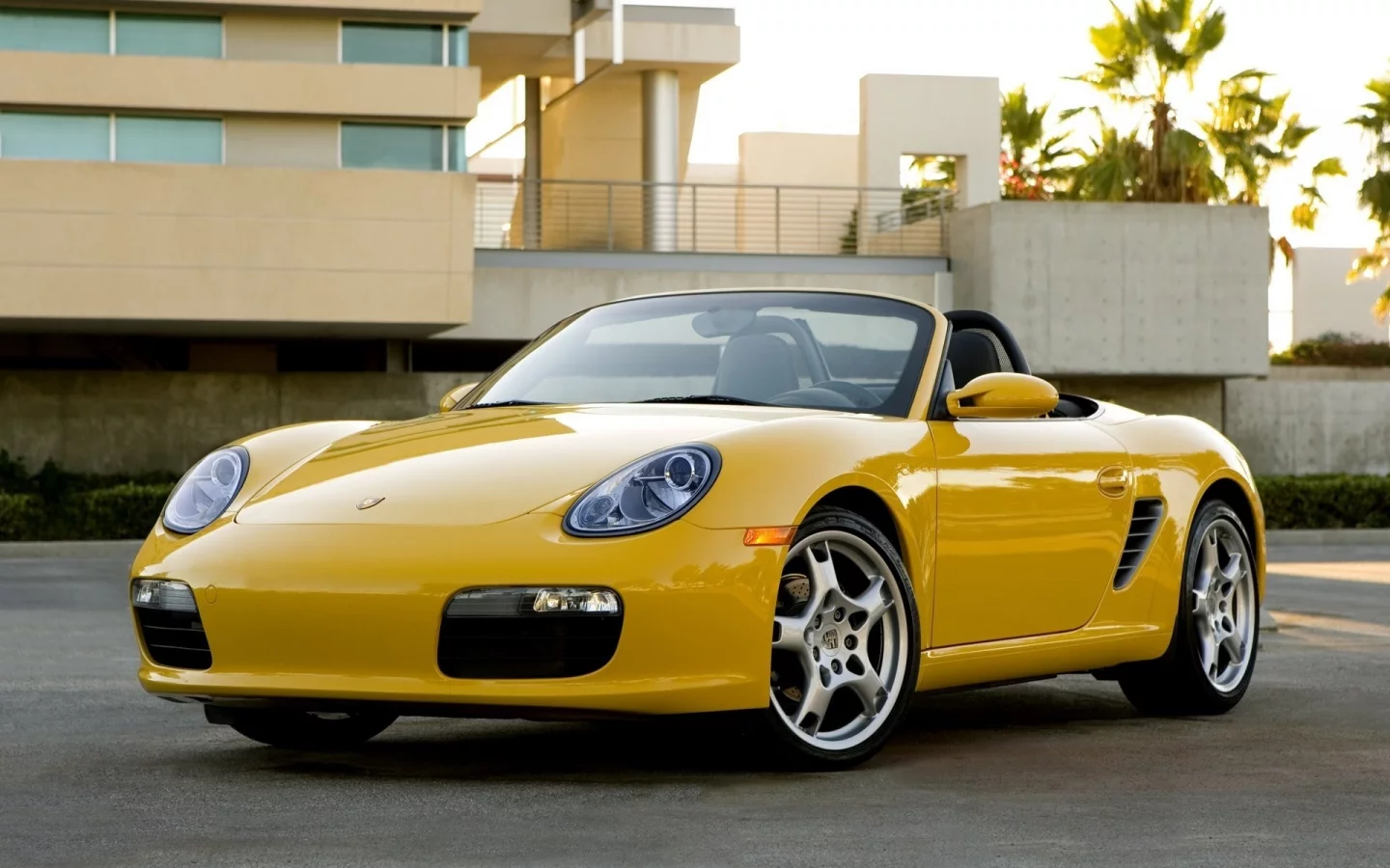 красавец, porsche, boxster, кабриолет, здание, порше