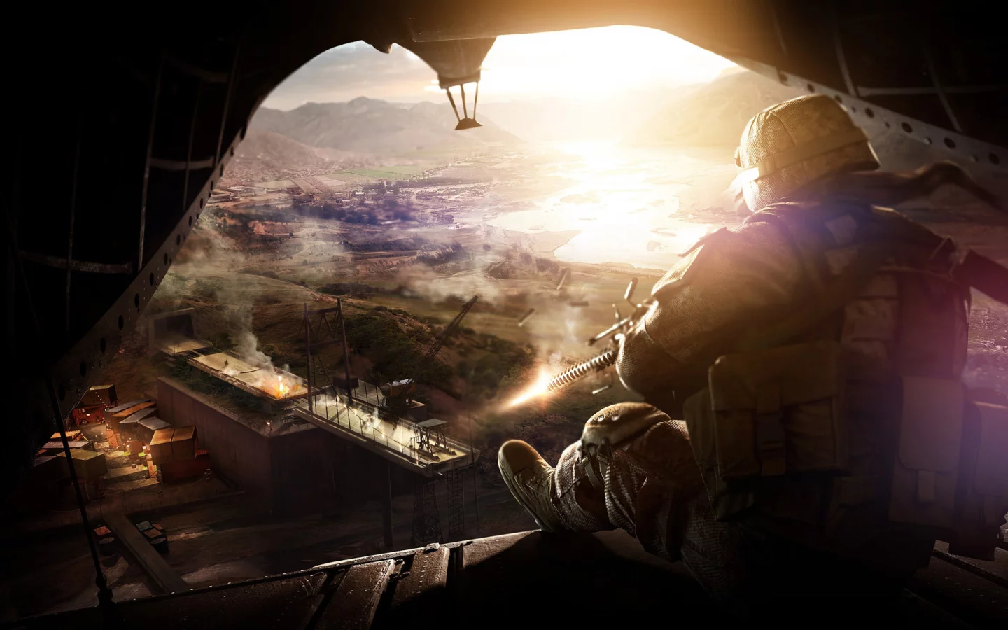 operation flashpoint, огонь, война, вертолет, red river