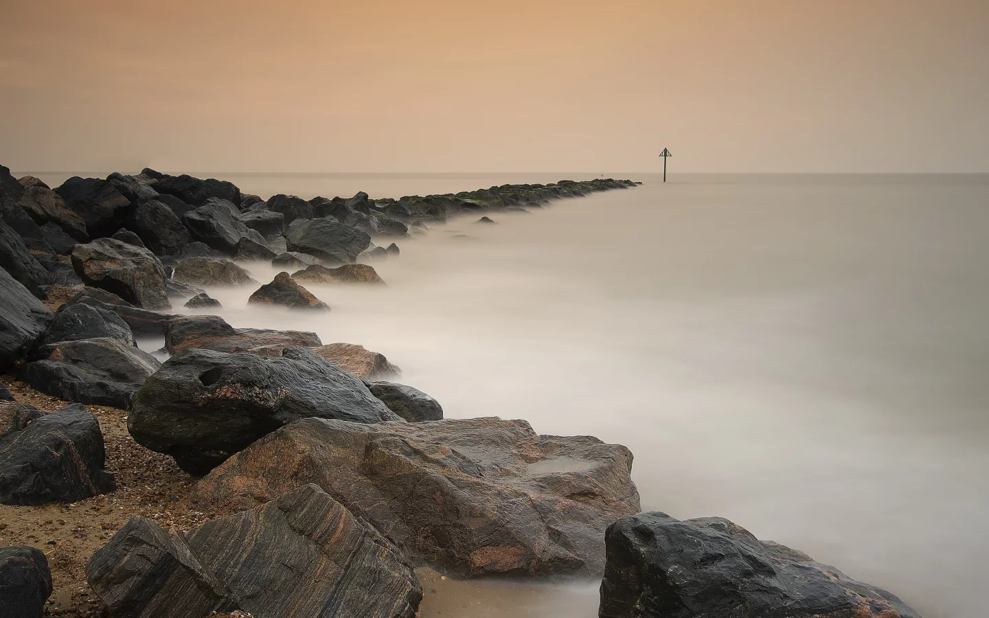 море, камни, берег, морской пейзаж, коса