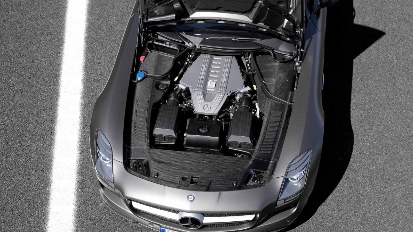 amg, мерс, двигатель, sls, roadster, авто, benz, auto