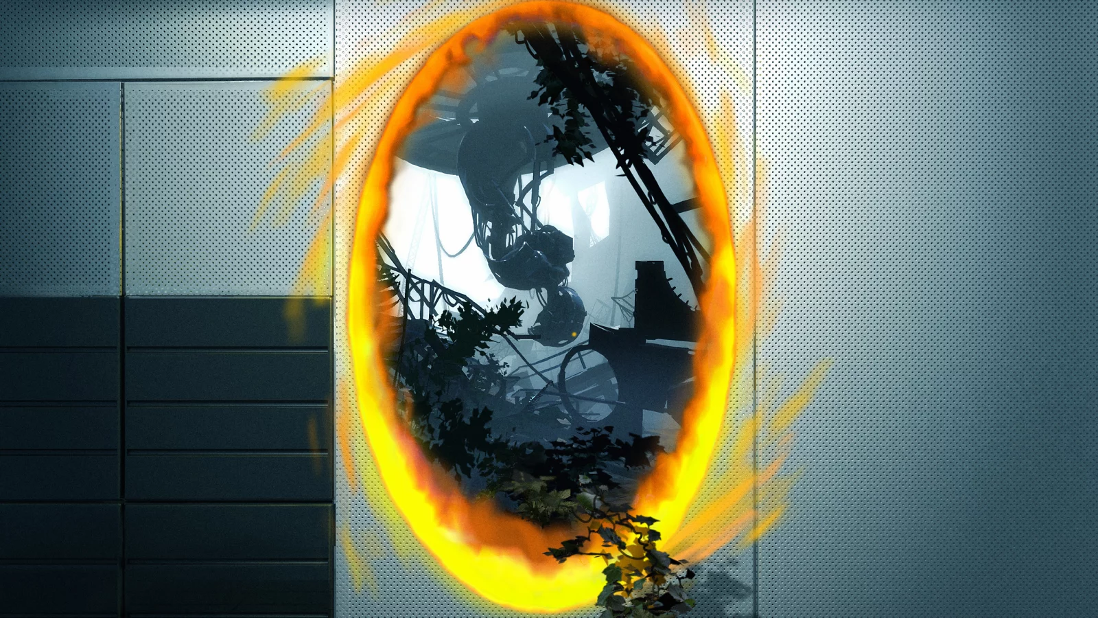 orange, portal 2, glados