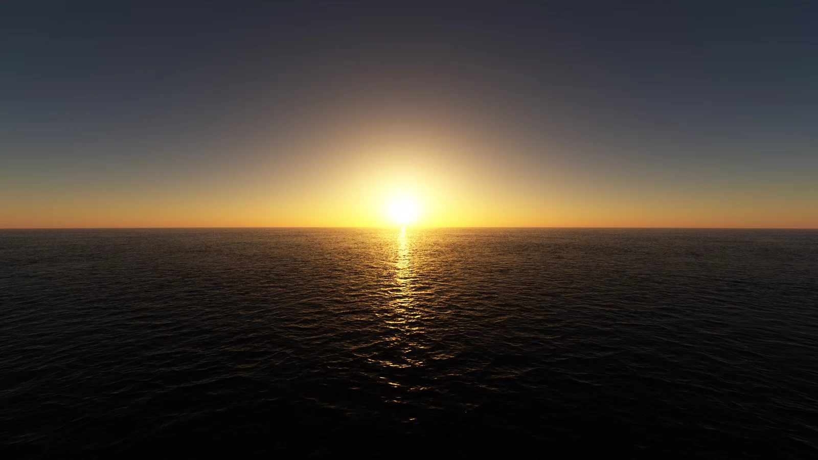 the last sunset over the sea, закат, гладь, море