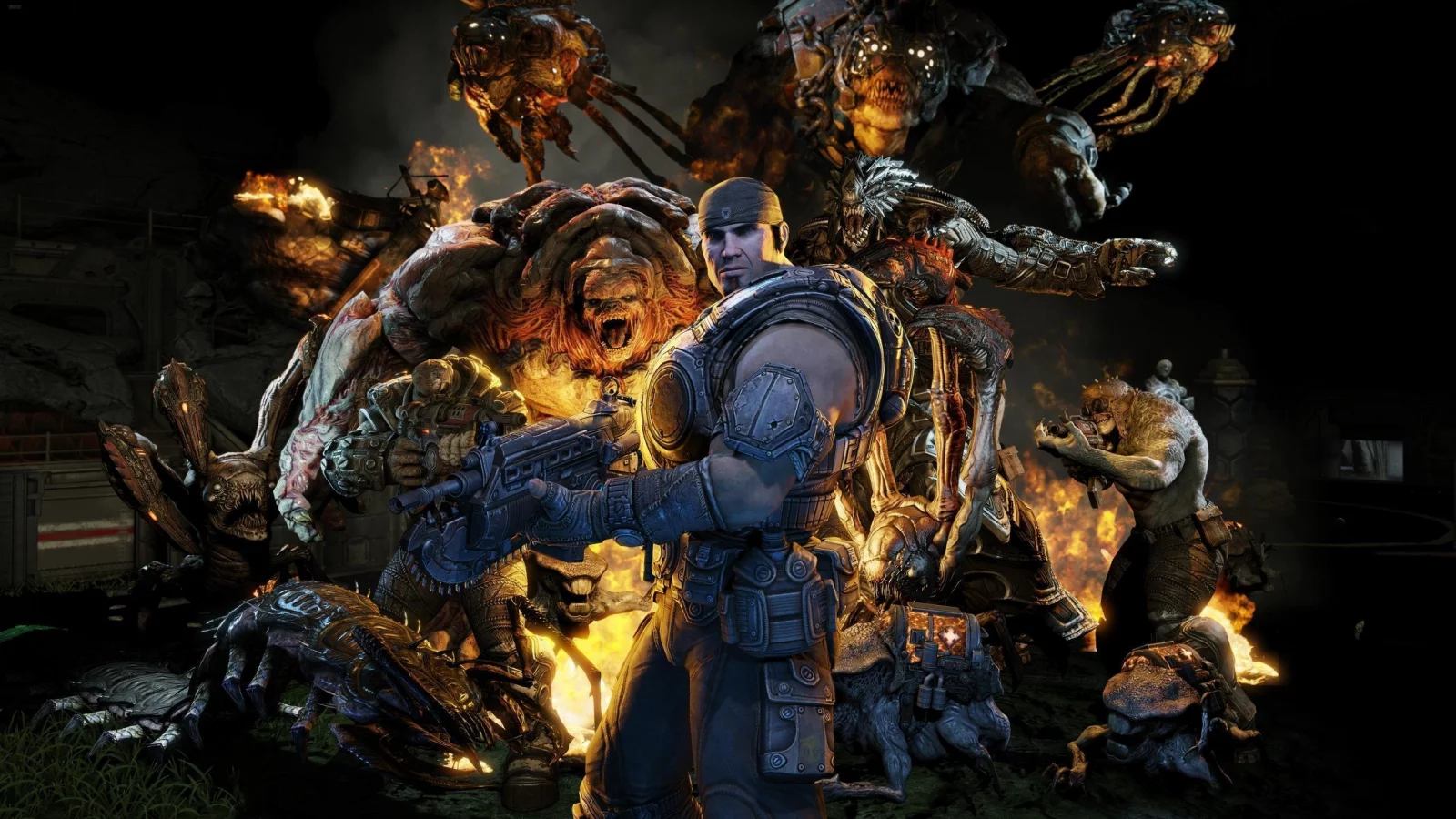 gears of war, lambent, marcus fenix, 3, монстры