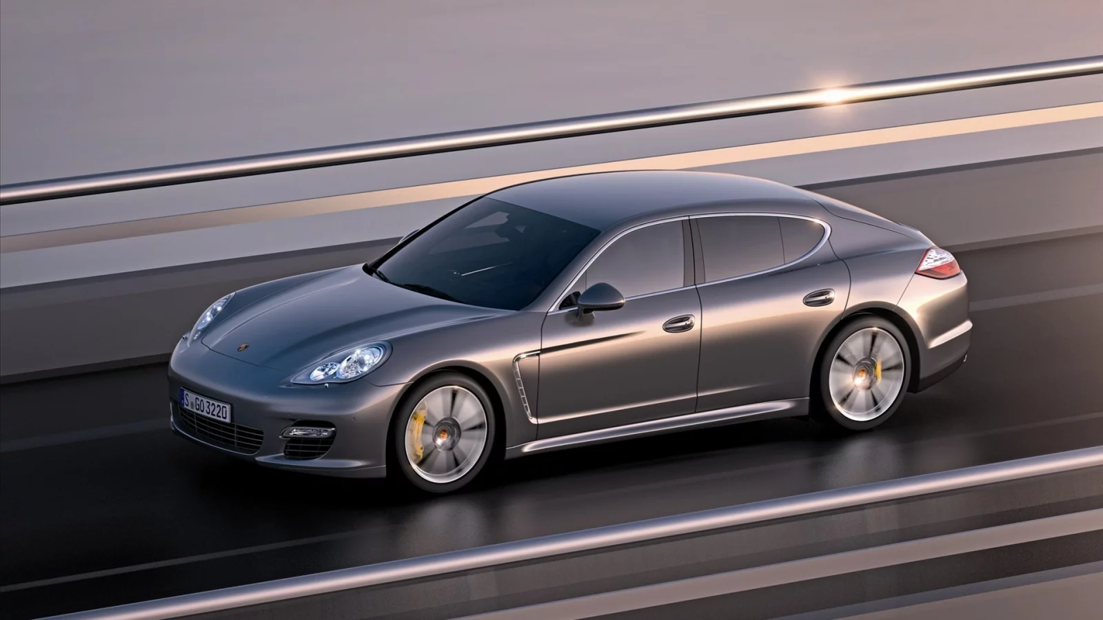 porsche, panamera turbo-s, серая