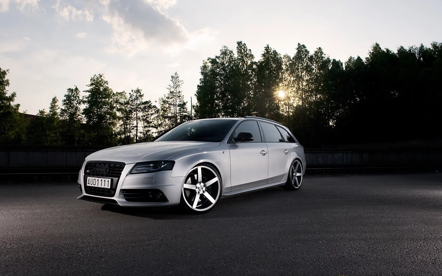 универсал, tuning, s4, audi, солнце, ауди, тюнинг, деревья