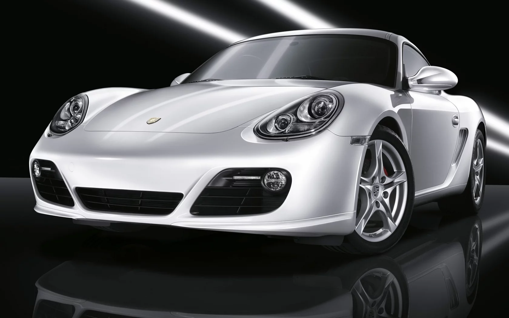 cayman, отражение, лучи, porsche, авто