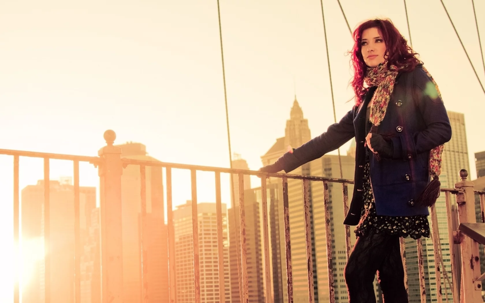 солнце, город, девушка, susan coffey, лучи, models