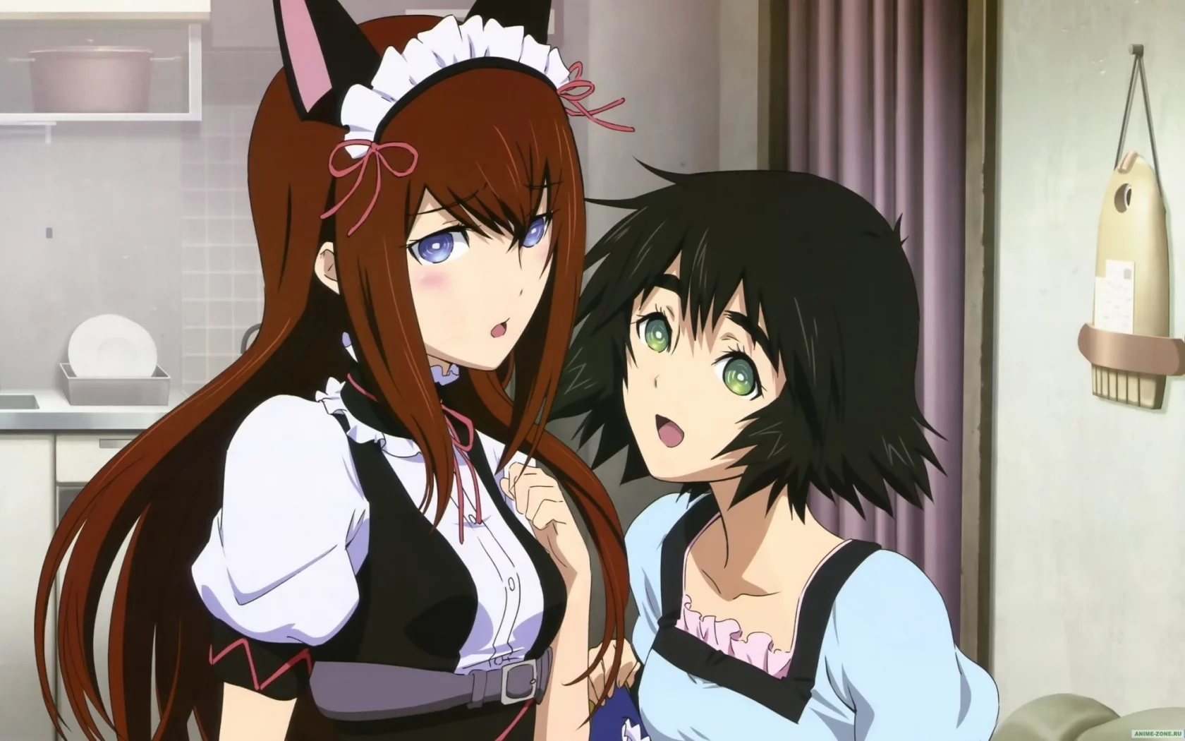 steins;gate, курису макисе, моюри, врата штайнера, ассистентка