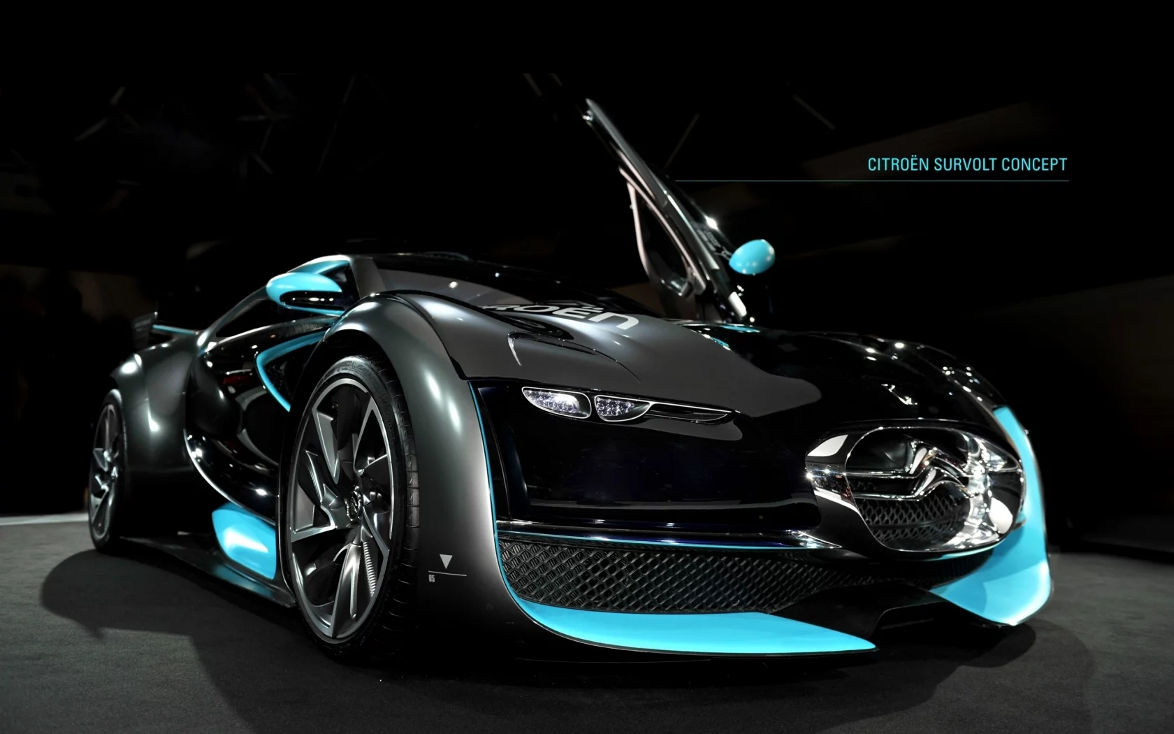 концепт, ситроен, citroen survolt, черный