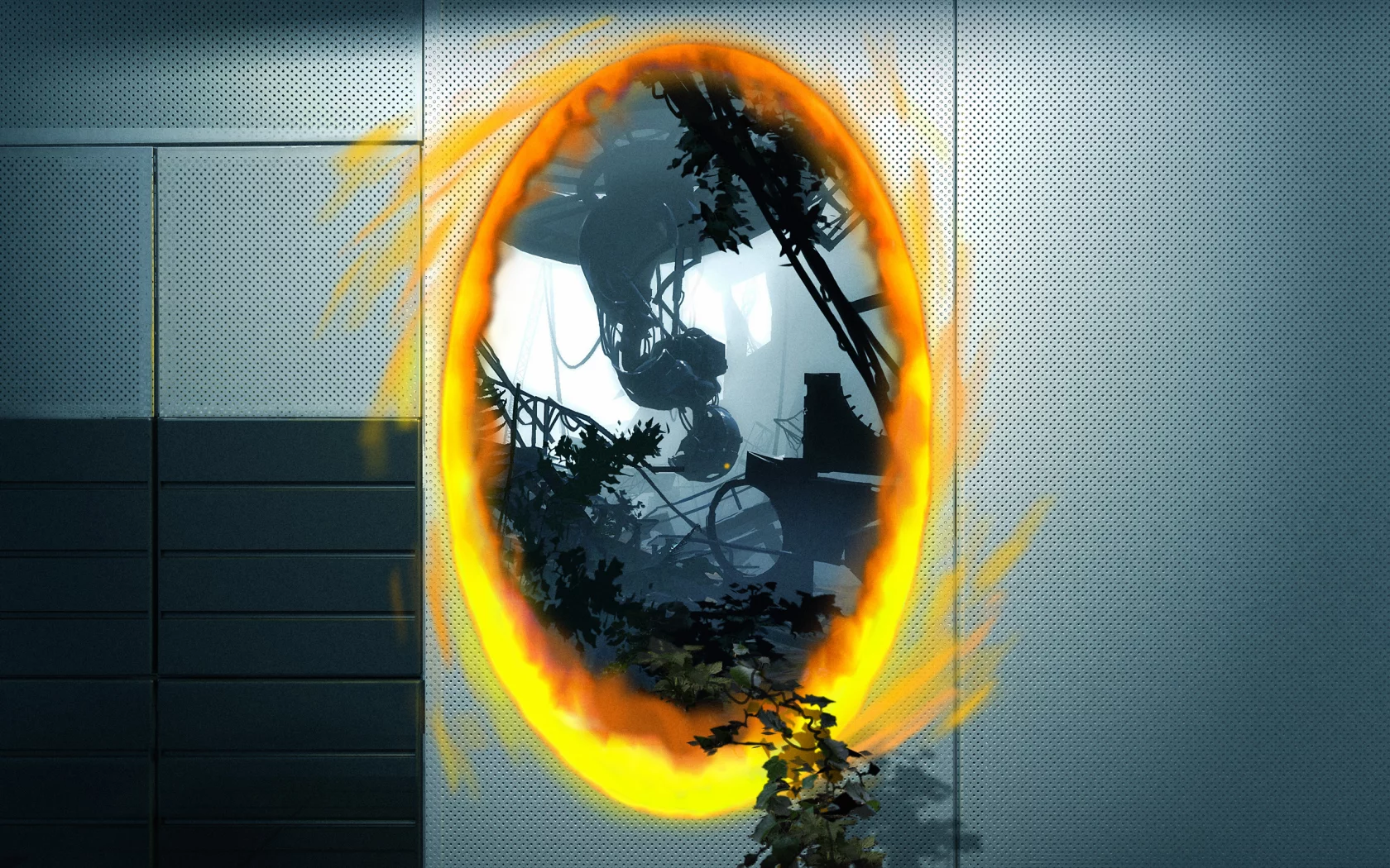 orange, portal 2, glados