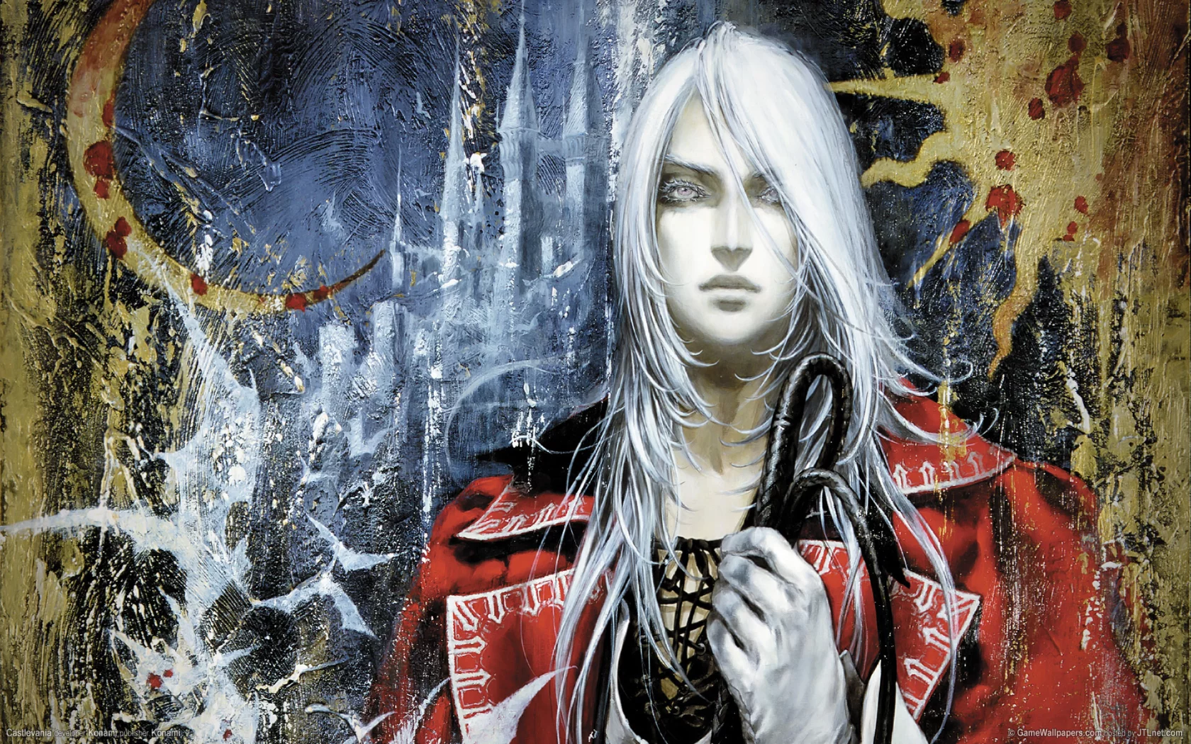 мужчина, рисунок, castlevania, вампир, граф, кнут, замок, арт, блондин