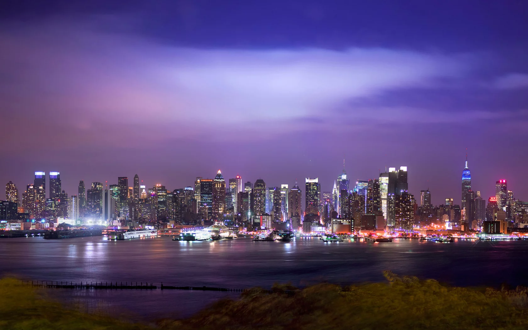 огни, нью-йорк, город, city, new york, night, ночь