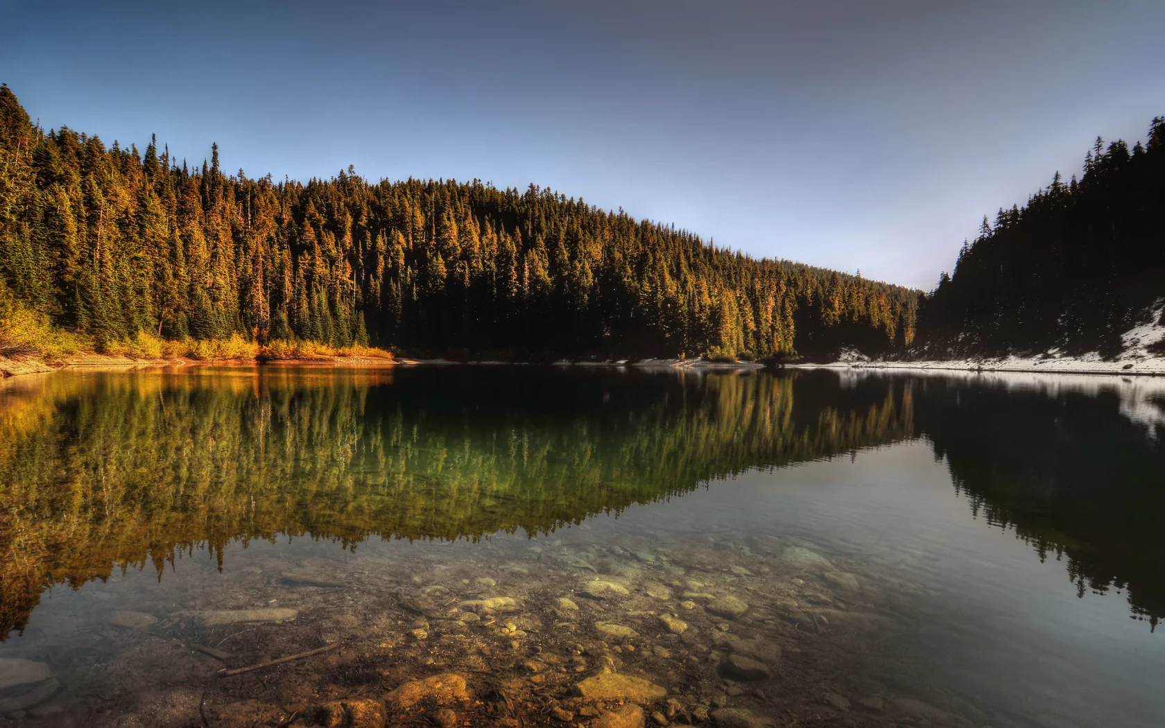 деревья, холмы, вода, nature, природа, отражение, лес, озеро, снег