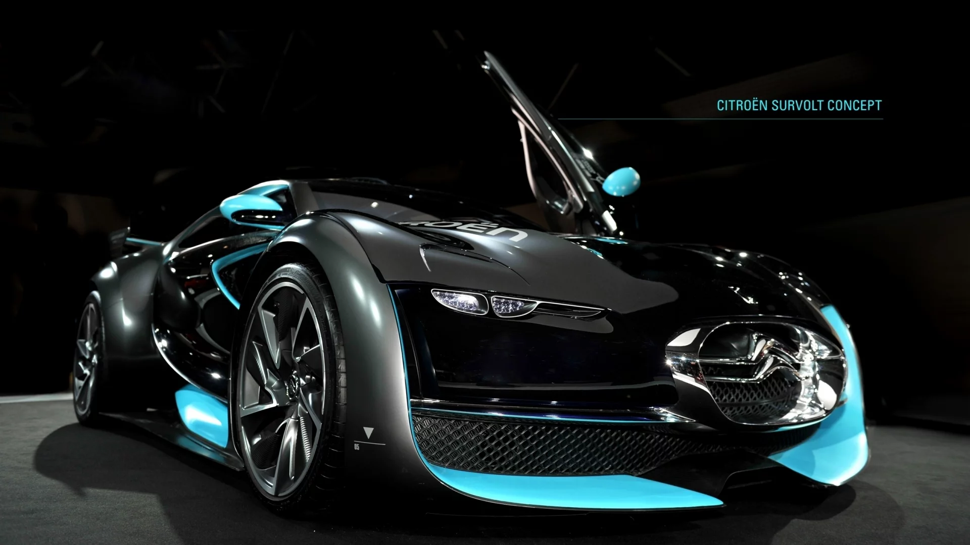 концепт, ситроен, citroen survolt, черный