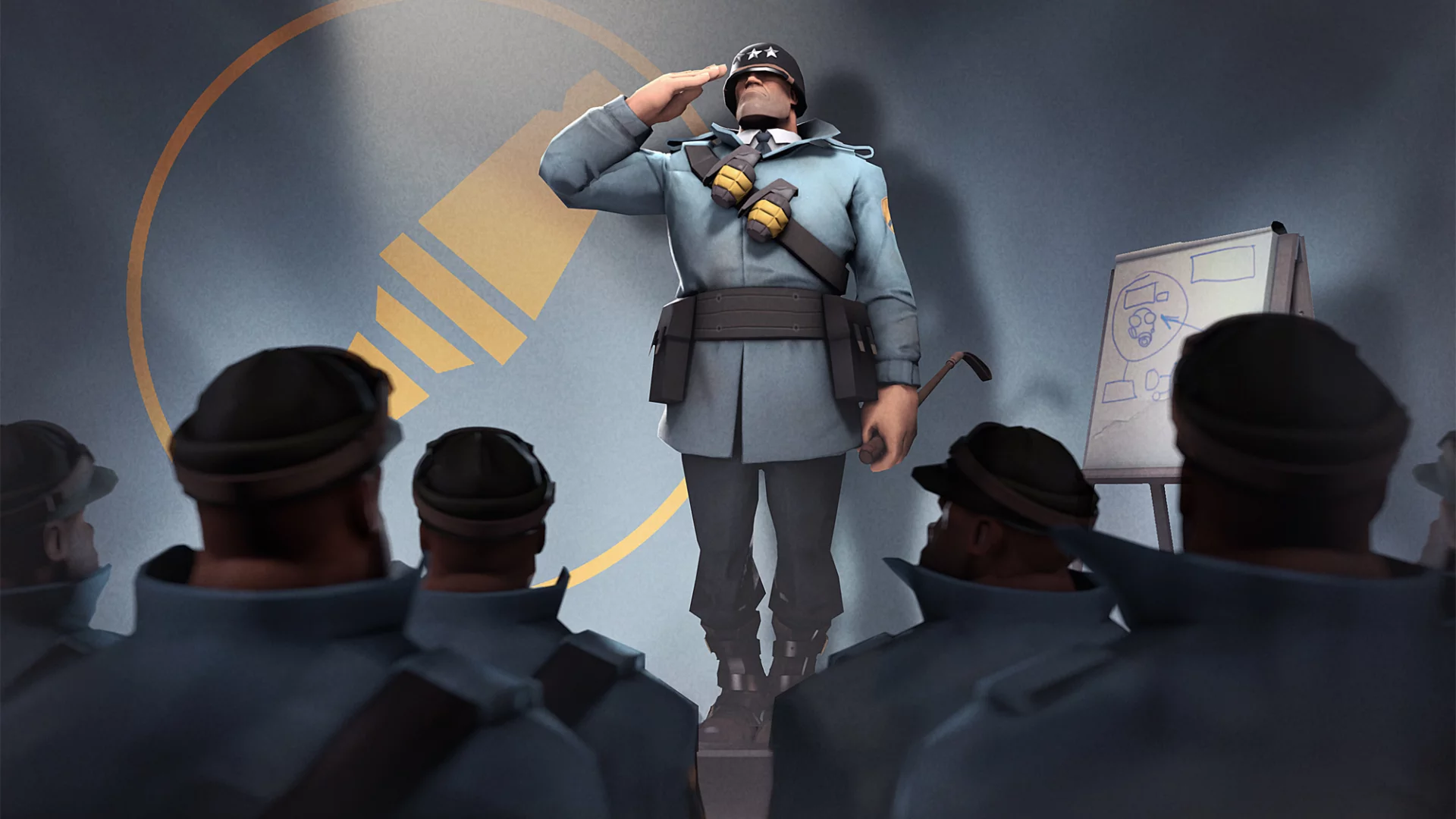 убер обновление, солдат, синий, team fortress 2, tf2, ракетница, обновление, граната, тим фортресс, blu